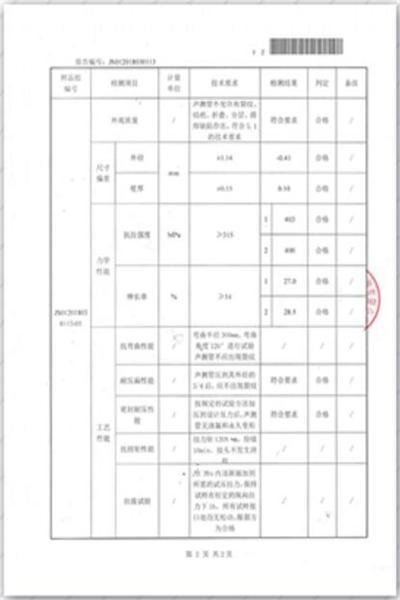 汉中出厂检测报告